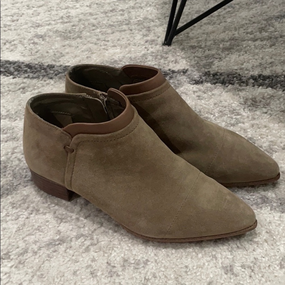 Vince Camuto Olive Suede Bootie